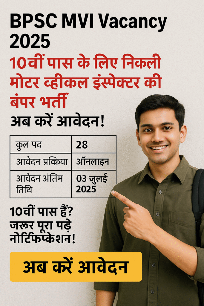 BPSC MVI Recruitment 2025